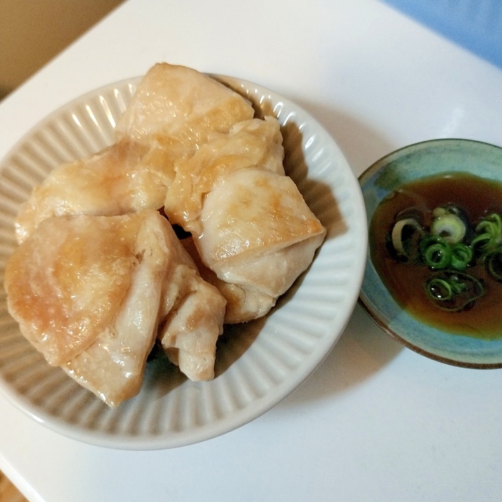 鶏もも肉の蒸し焼き☘ねぎポン酢ダレ